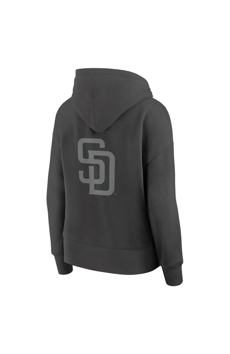 FANATICS Women's Fanatics Charcoal San Diego Padres Elements Future Ground Subtle Tonal Pullover Hoodie, Alternate, color, Charcoal