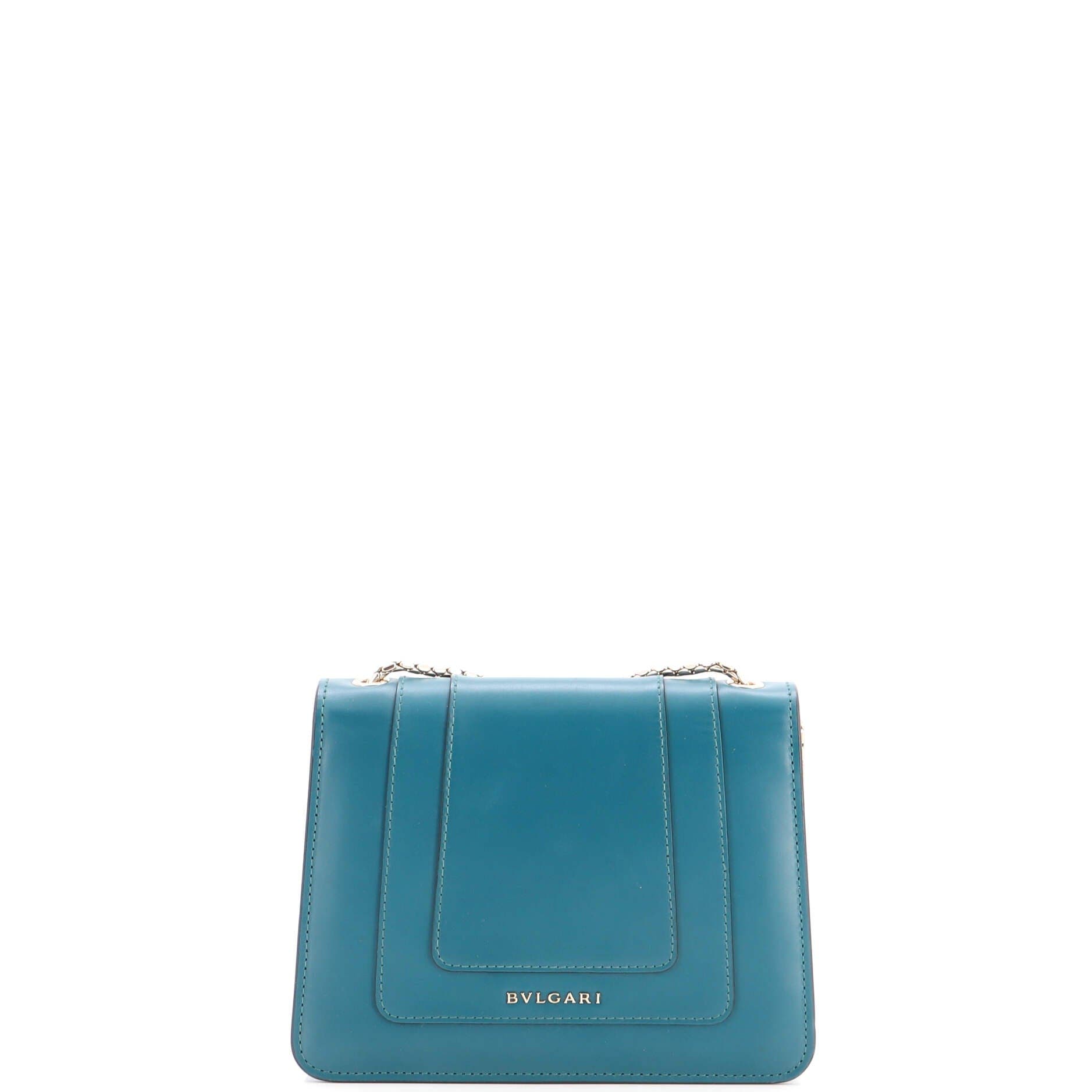 Serpenti Forever Square Shoulder Bag Leather Small, Alternate, color, Blue