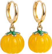 seree Harvest Pumpkin Jade stone charm earrings