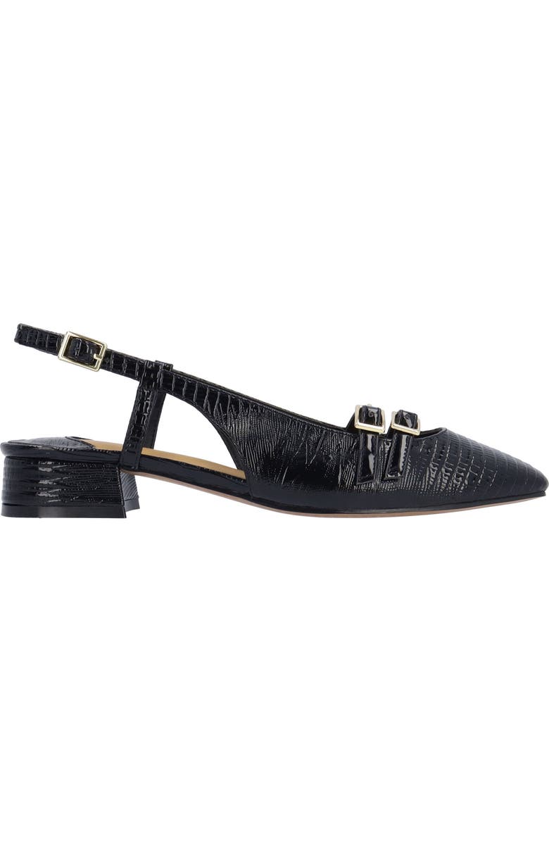 J. Reneé Jovana Lizard Embossed Slingback Pump, Alternate, color, Black