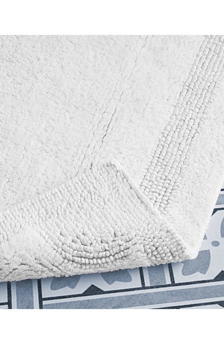 Laura Ashley Reversible Cotton Bath Rug, Alternate, color, White