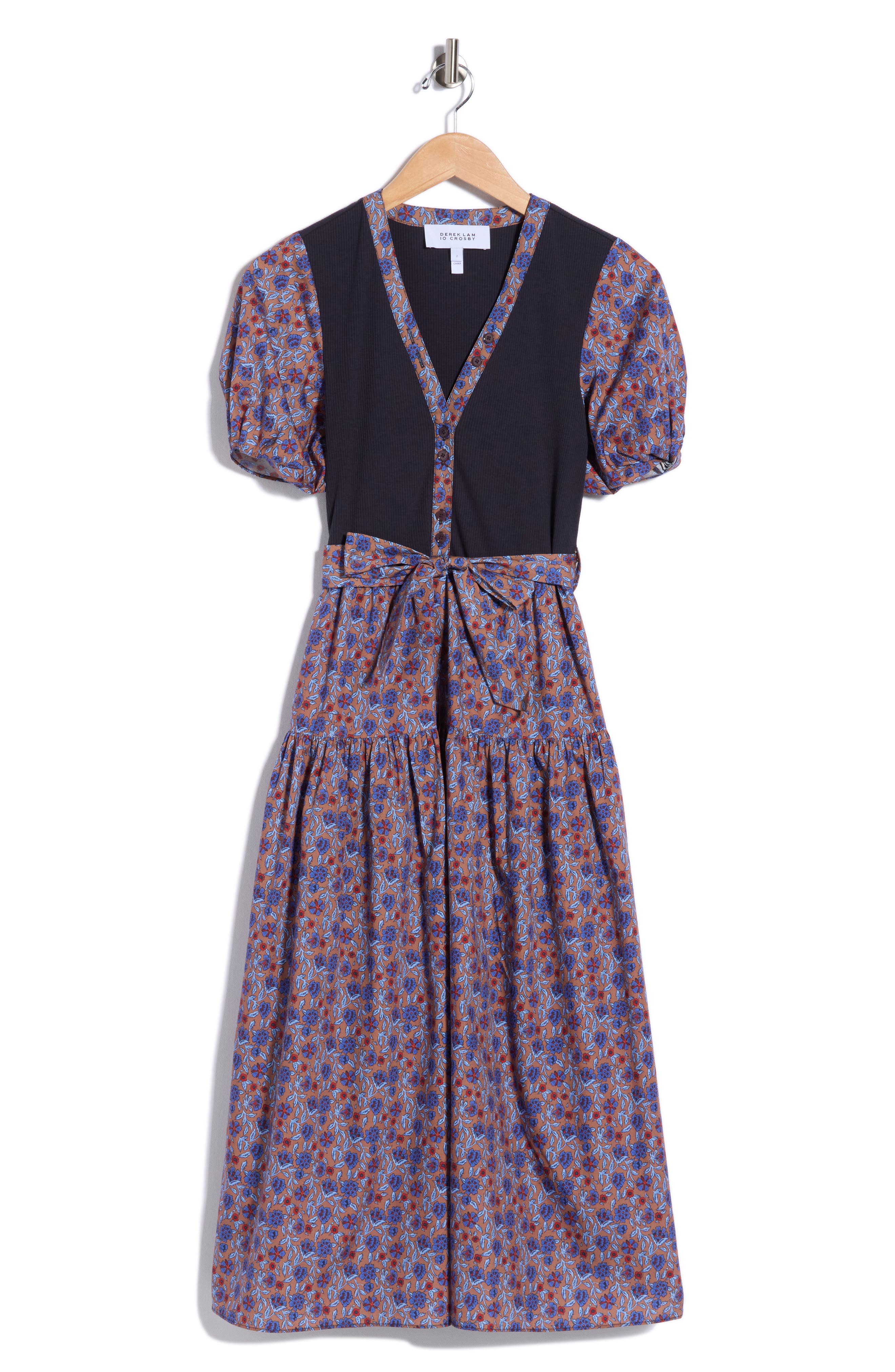 NAVY/ DARK MOCHA MULTI FLORAL