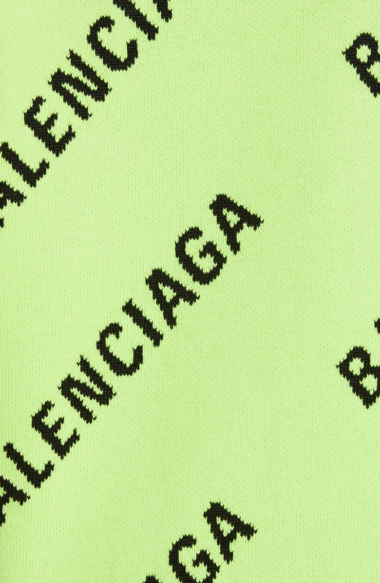 Balenciaga Logo Jacquard Cotton Blend Sweater, Alternate, color, 