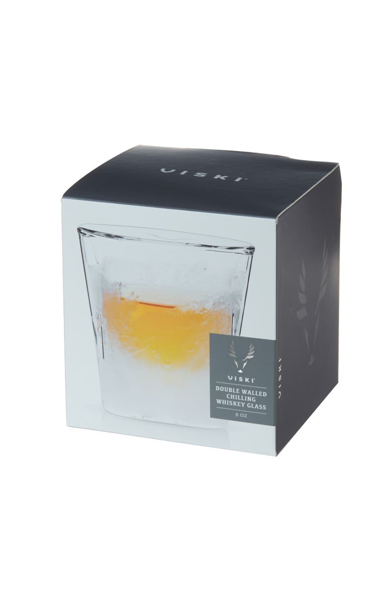 Viski Glacier Double Walled Chilling Whiskey Glass, Alternate, color, Clear