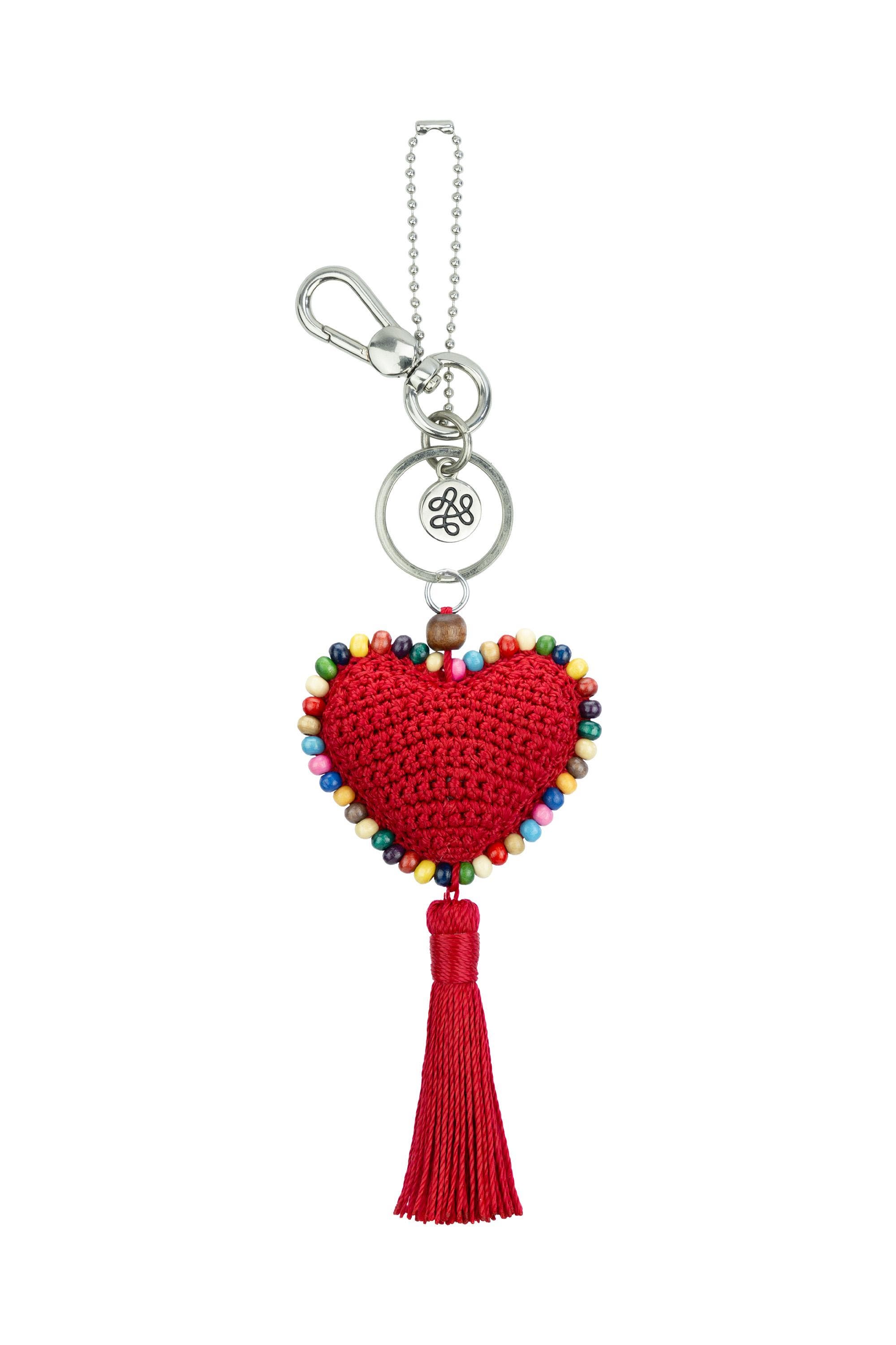 The Sak Yarnicharmz Crochet Heart Dangle, Alternate, color, Rocket Red