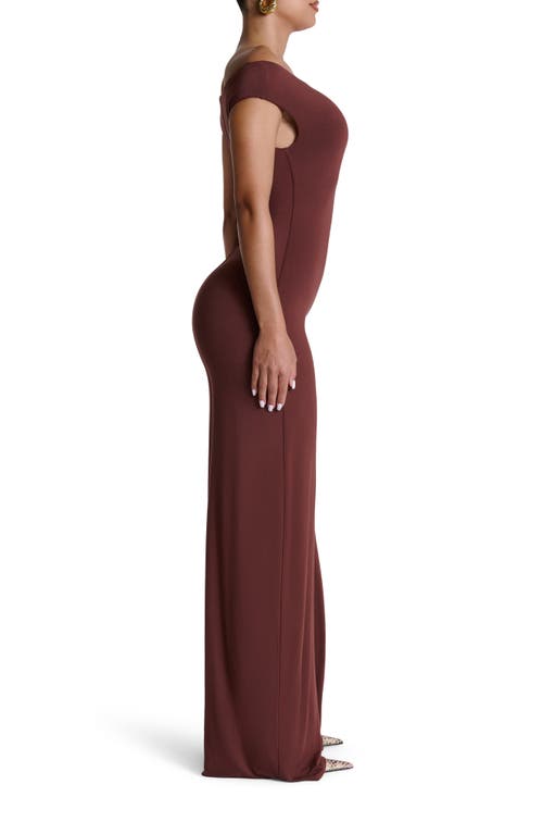 Naked Wardrobe Smooth Off The Shoulder Wide Leg Jumpsuit