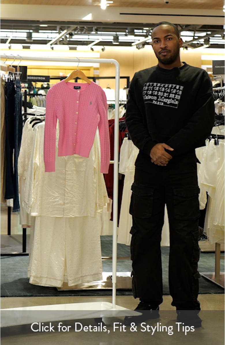 Kids' Cable Knit Cotton Cardigan, sales video thumbnail