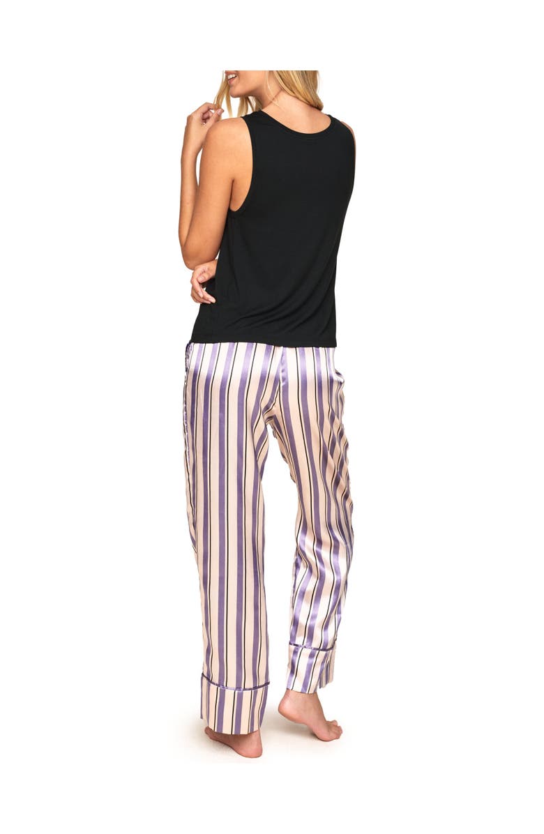 Adore Me Alania Tank & Pants Pajama Set, Alternate, color, Stripe White