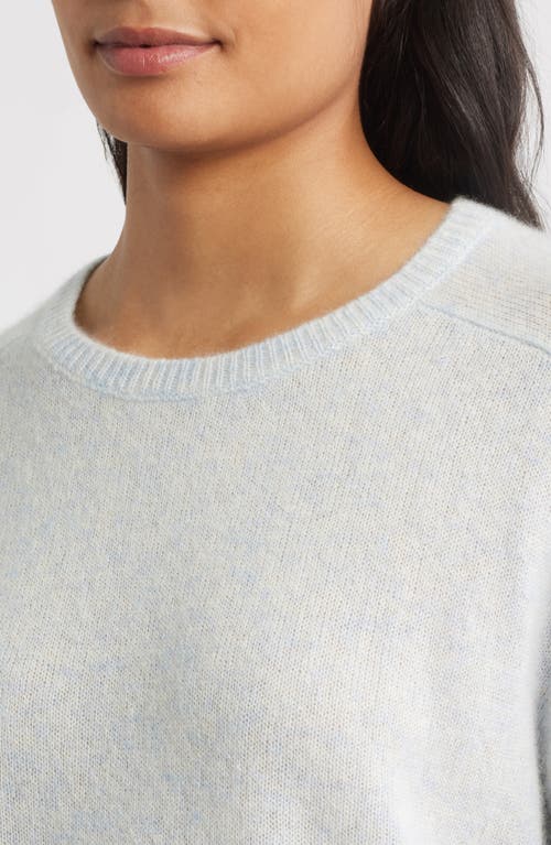 Margaret O'leary Crewneck Rolled Cuff Cashmere & Silk Sweater In White