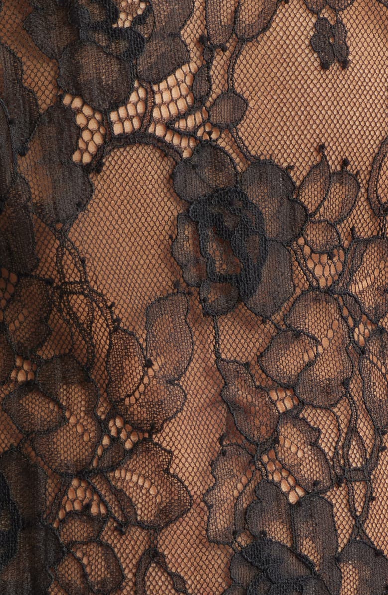 ARTLESS FOREVER Mixed Media Lace Dress, Alternate, color, Black