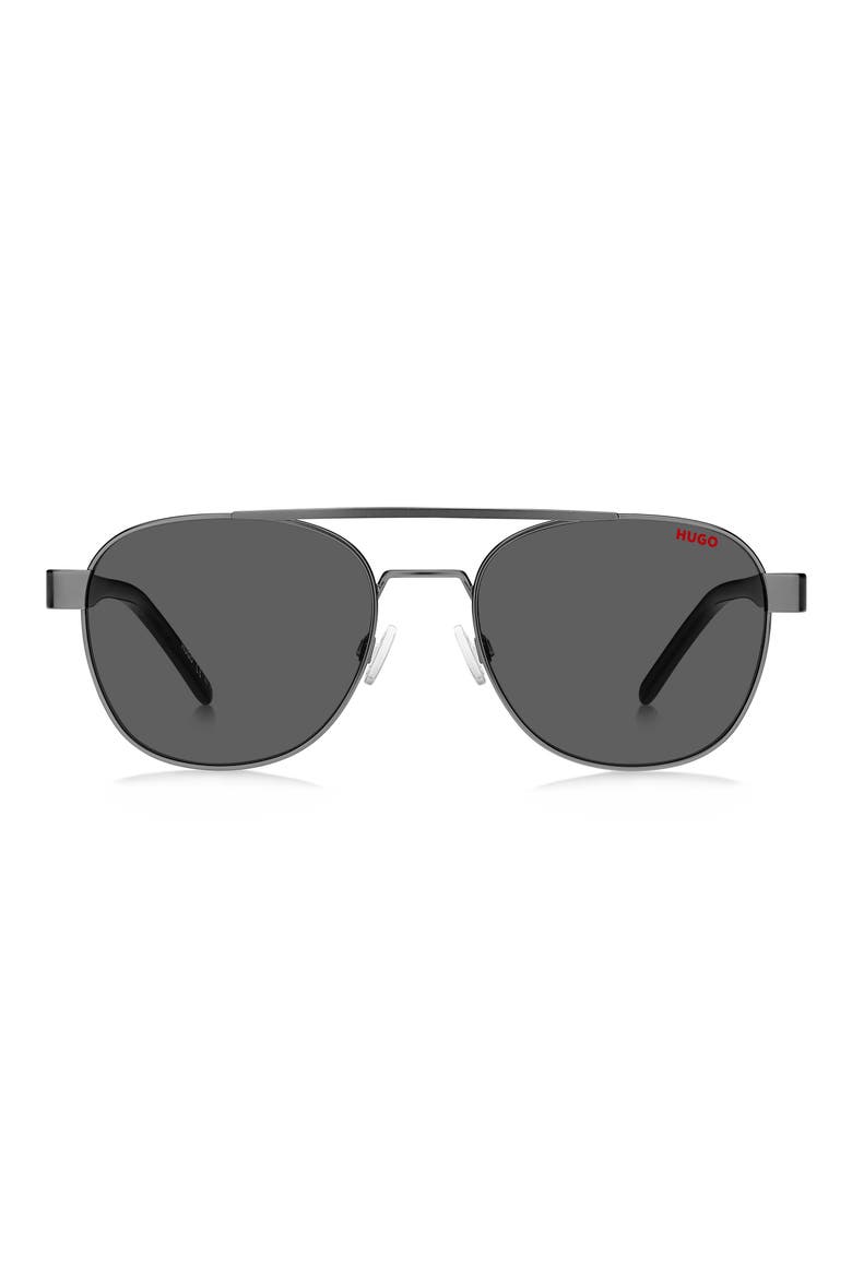 HG 1196/S Aviator Sunglasses, Main, color, MATTE DARK RUTHENIUM