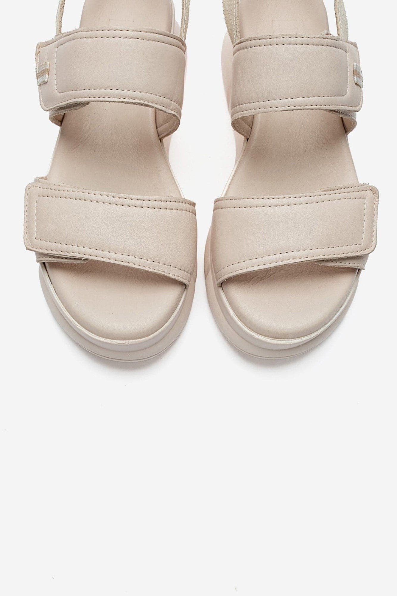 Heleste Leather Platform Sandal, Alternate, color, Cream