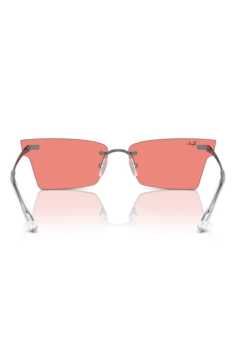 Ray-Ban 64mm Frameless Butterfly Sunglasses, Alternate, color, Pink