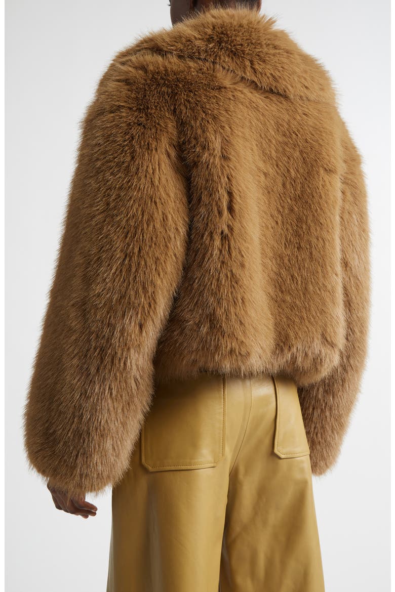 Samara Faux Fur Jacket, Alternate, color, SAND