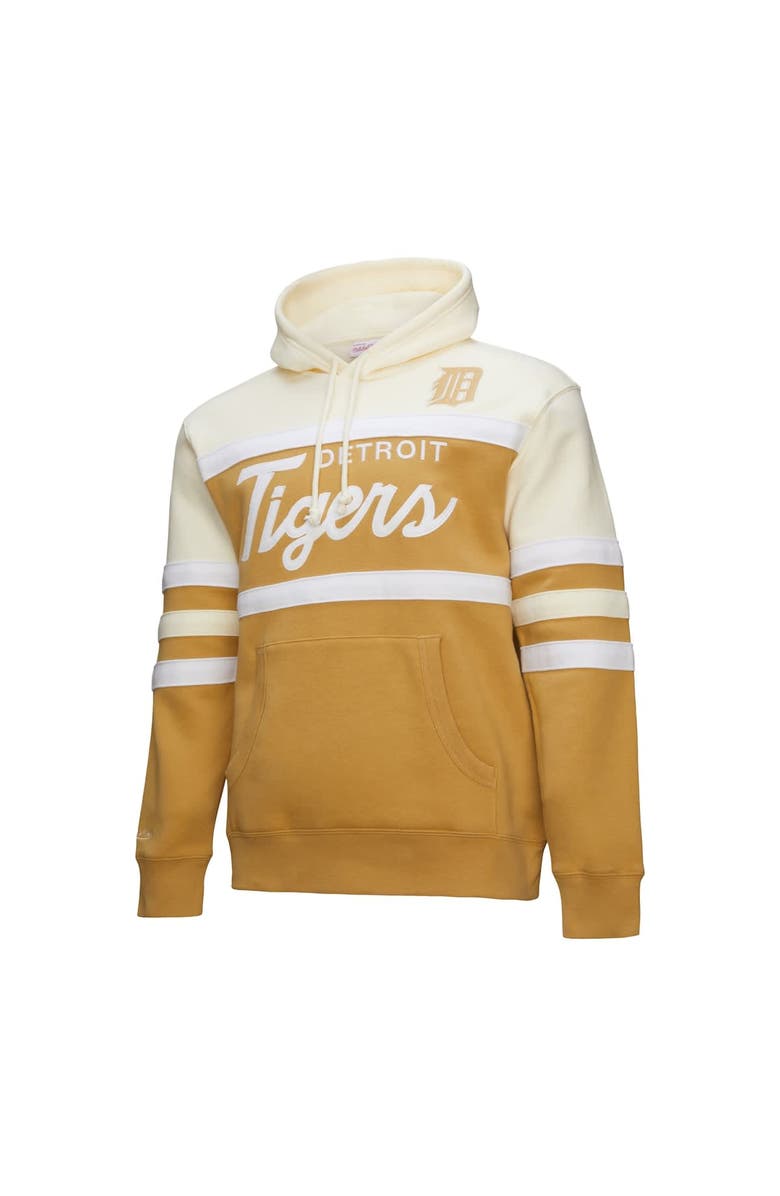 Mitchell & Ness Men's Mitchell & Ness Tan/Cream Detroit Tigers Head Coach Pullover Hoodie, Alternate, color, Tan