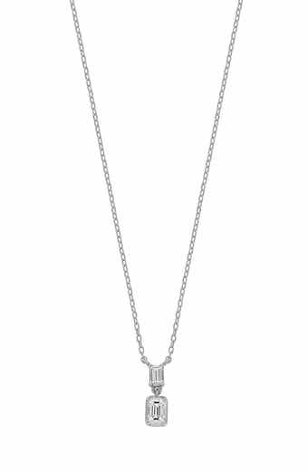 Bony Levy 18K White Gold Baguette Diamond Pendant Necklace - 0.20ct.