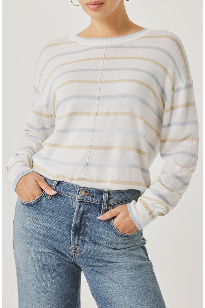 Finn Stripe Sweater, Main, color, WHITE/ MULTI