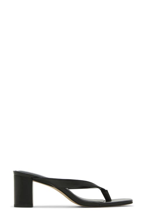 Steve Madden Dodie Block Heel Sandal In Black Leather