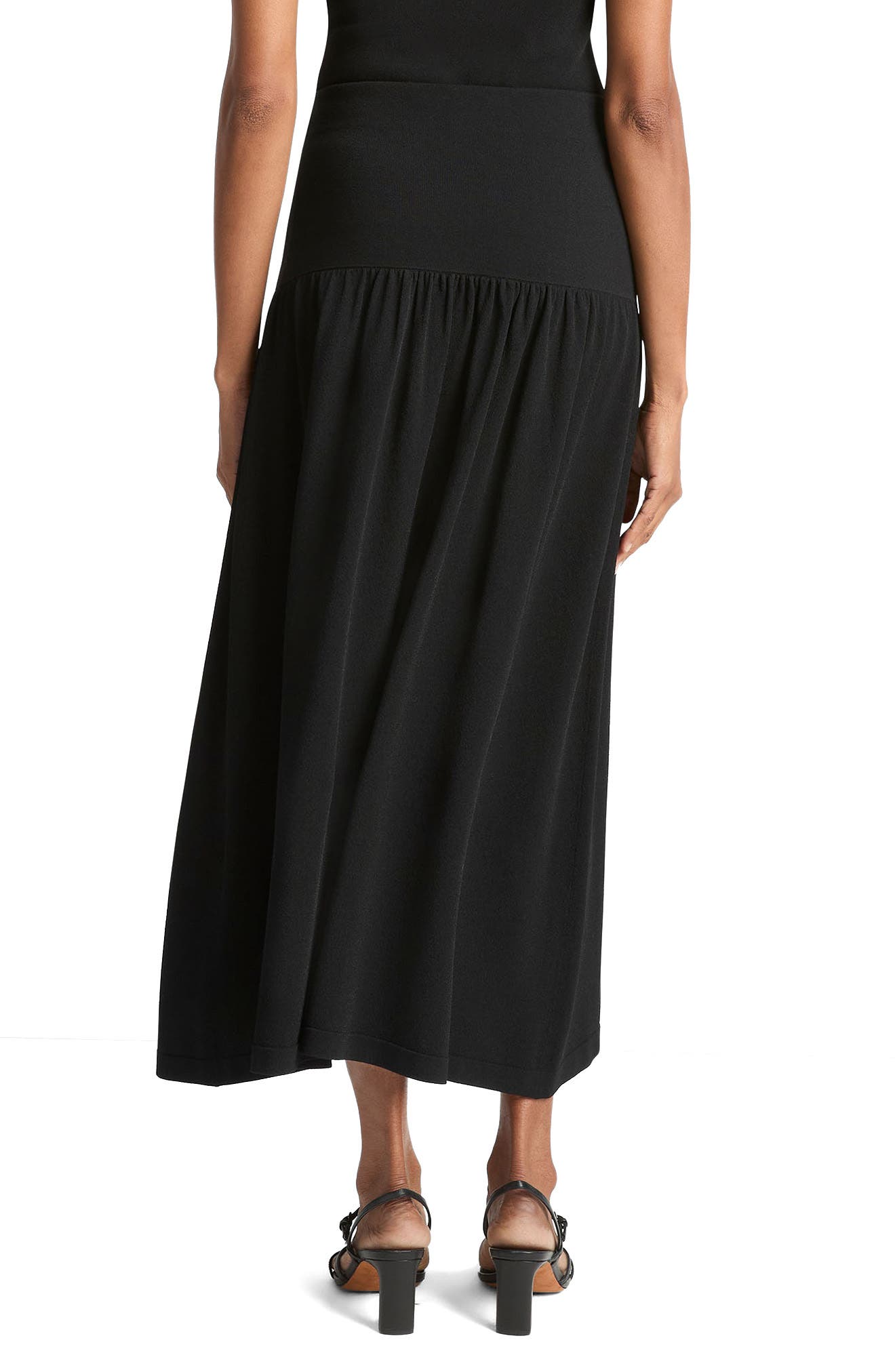 Compact Drop Waist Midi Skirt - image 2