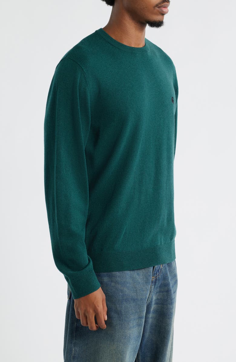 Carhartt Work In Progress Madison Lambswool Blend Sweater, Alternate, color, Dark Fir / Black