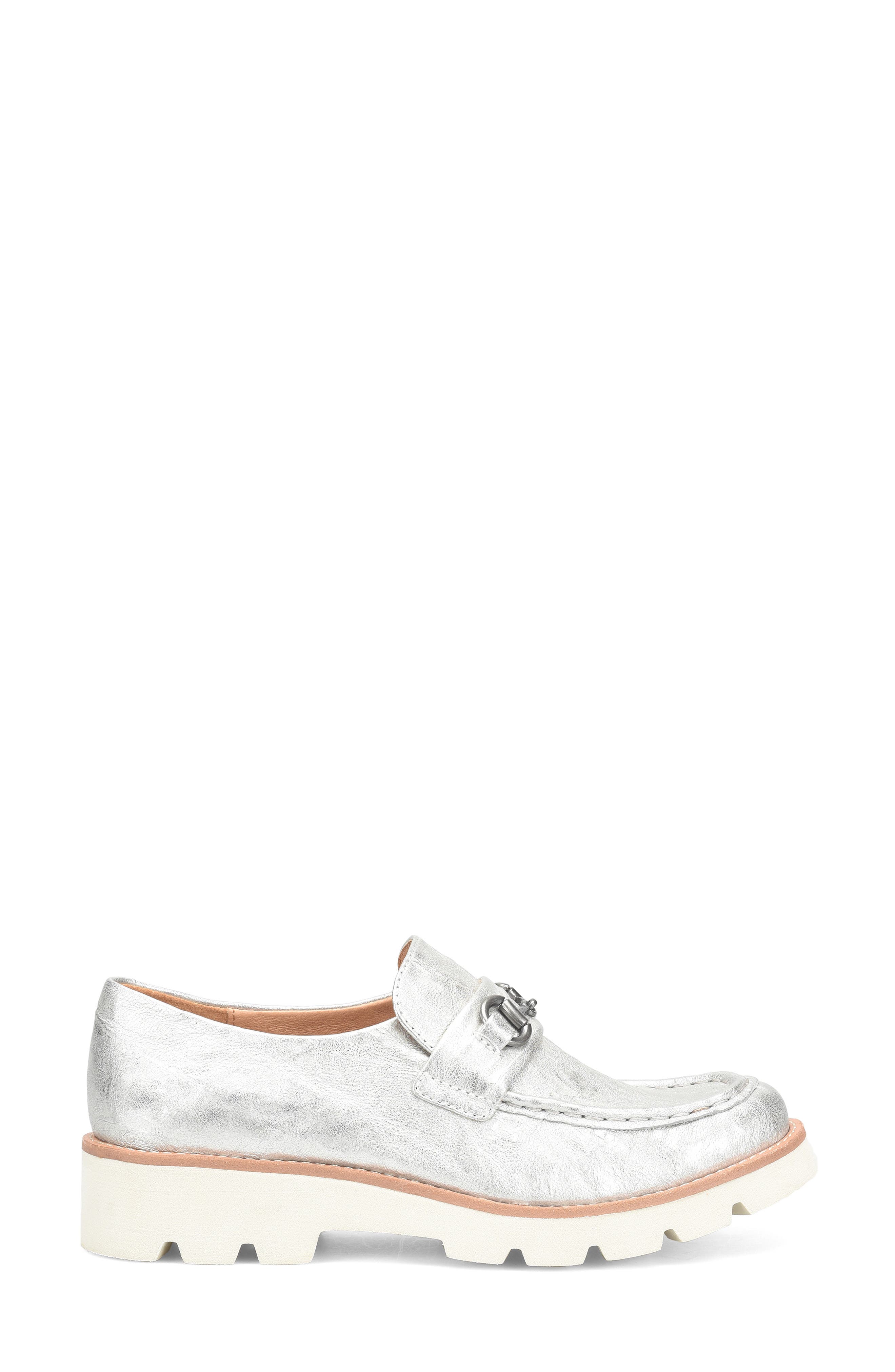 Söfft Prewitt Horsebit Loafer, Alternate, color, Silver