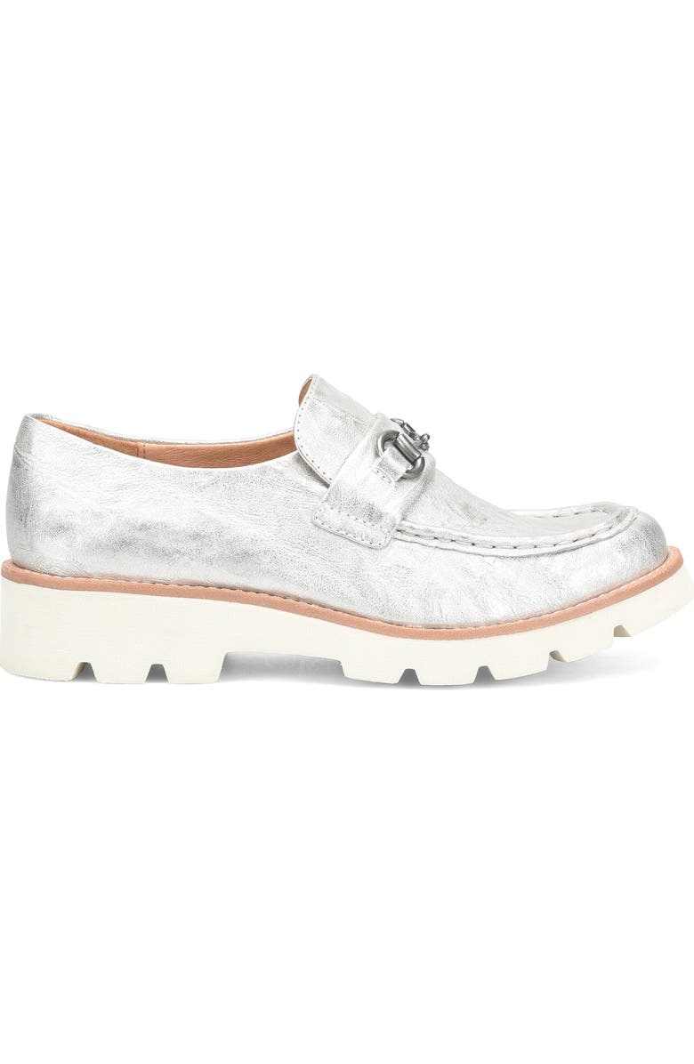 Söfft Prewitt Horsebit Loafer, Alternate, color, Silver