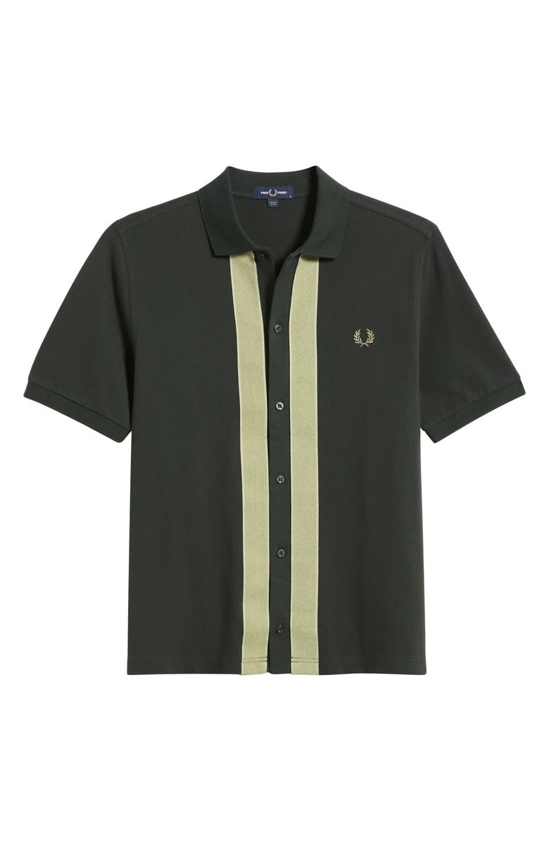 Fred Perry Chenille Tape Button-Up Shirt, Alternate, color,