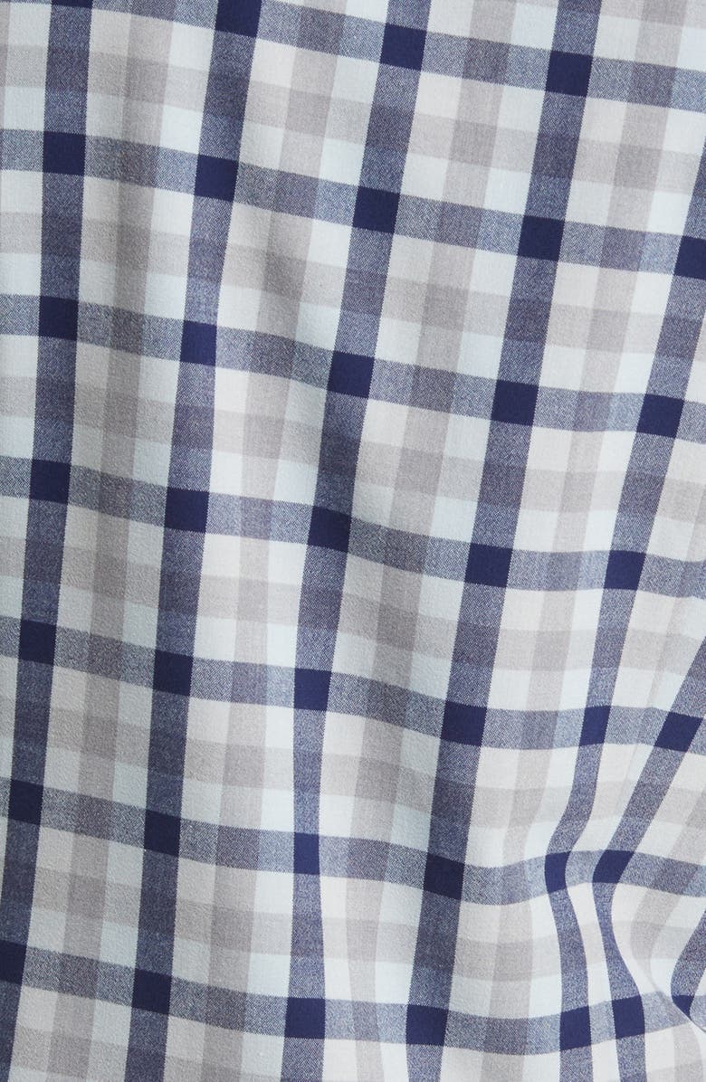 Mizzen+Main Men's City Trim Fit Check Stretch Flannel Button-Down Shirt, Alternate, color, 