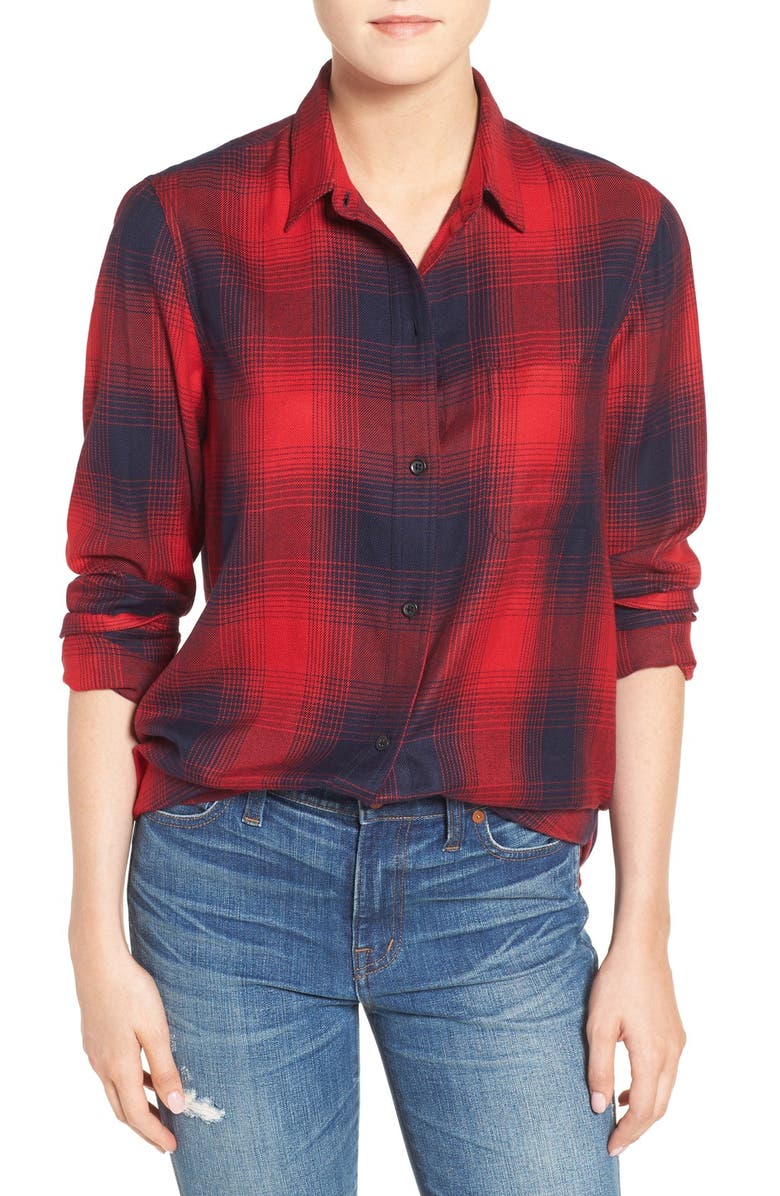 Madewell 'Ex Boyfriend' Plaid Shirt, Main, color,