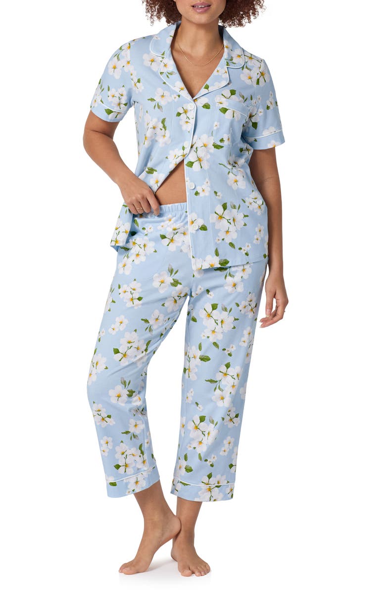 BedHead Pajamas Stretch Cotton Jersey Pajamas, Alternate, color, Magnolia Breeze
