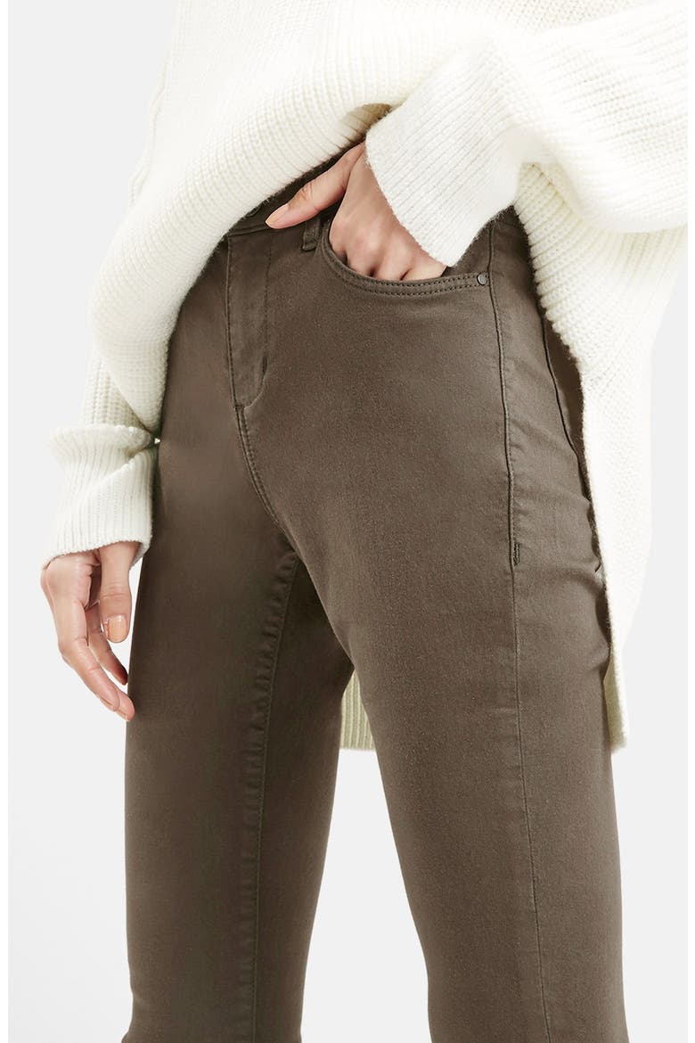 Moto 'Leigh' Ankle Skinny Jeans, Alternate, color, OLIVE