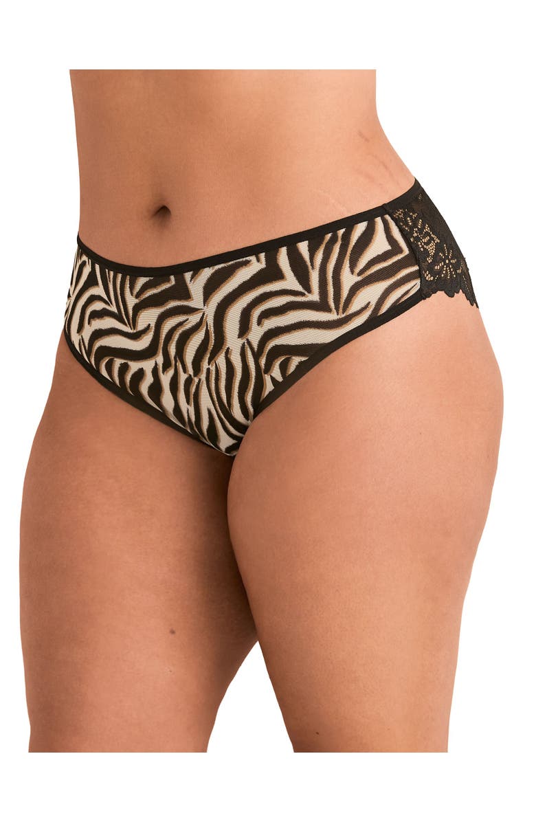 Adore Me Onida Cheeky Panties, Main, color, Animal Beige