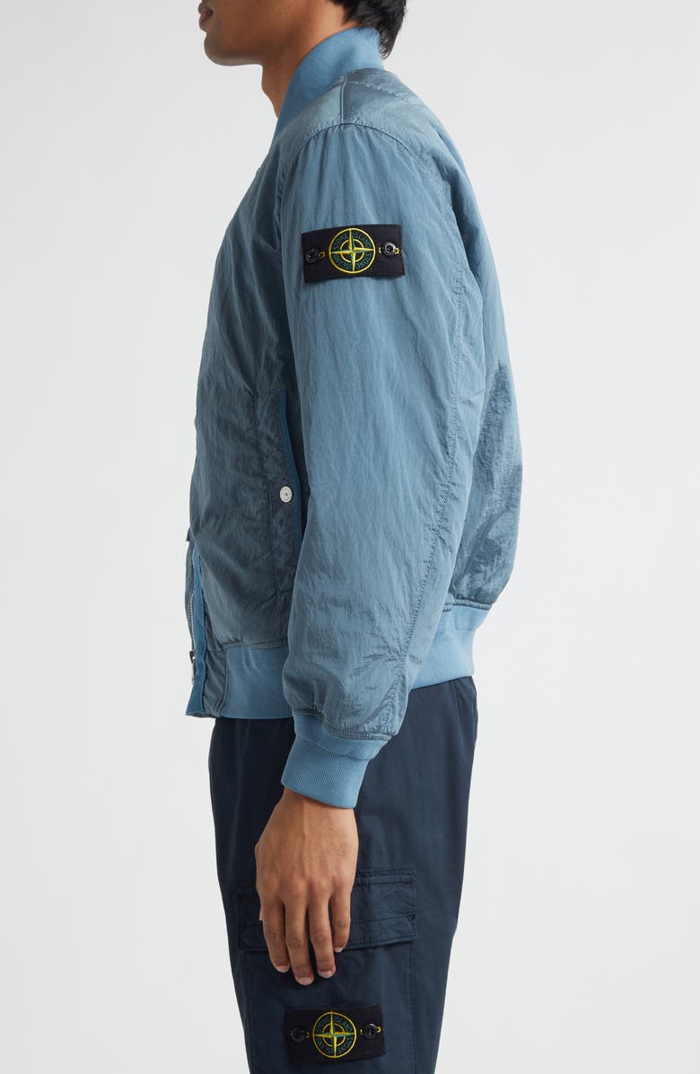 Stone Island Nylon Bomber Jacket, Alternate, color, V002b Blue