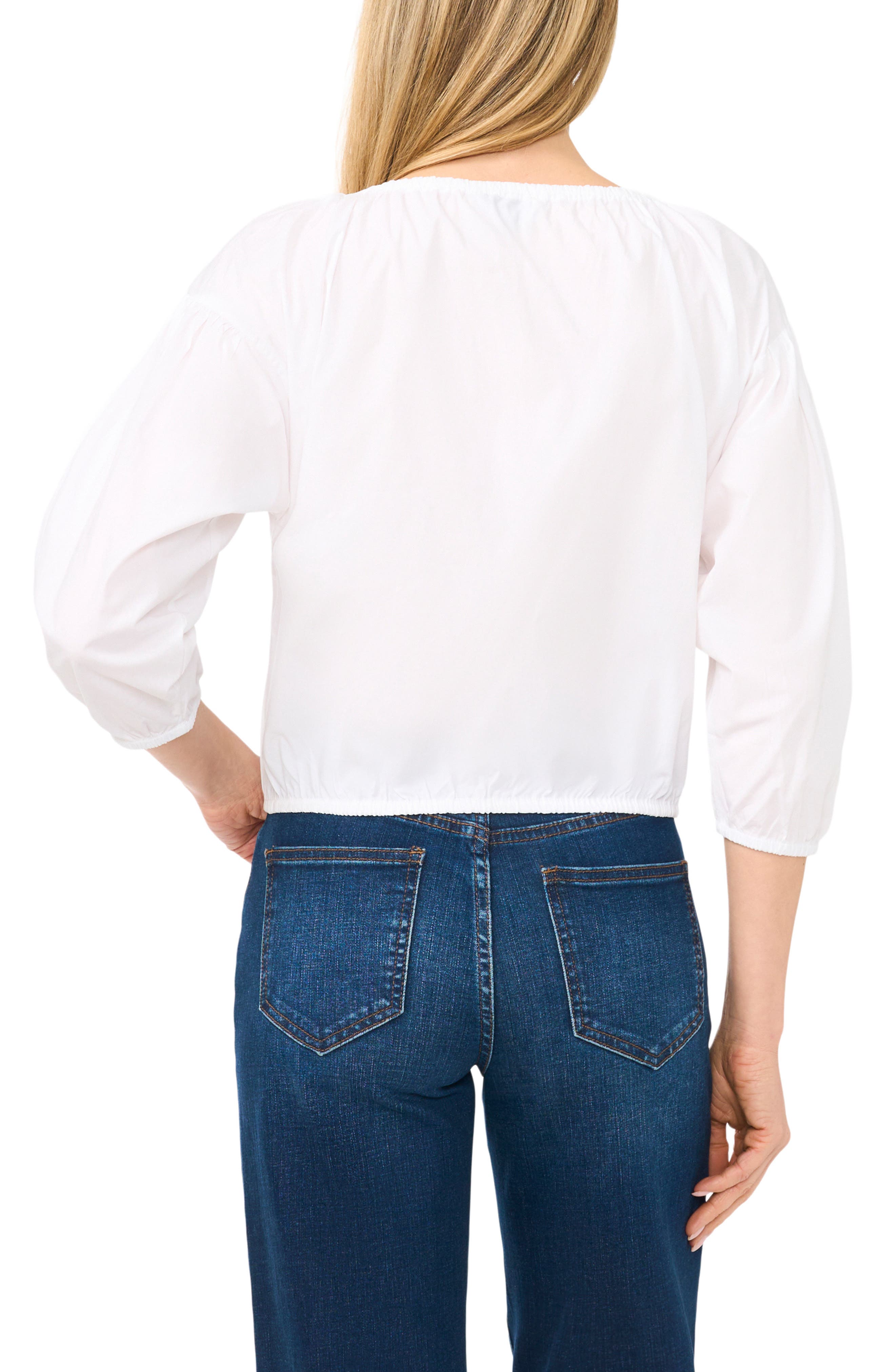 Drop Shoulder Split Neck Top - image 2