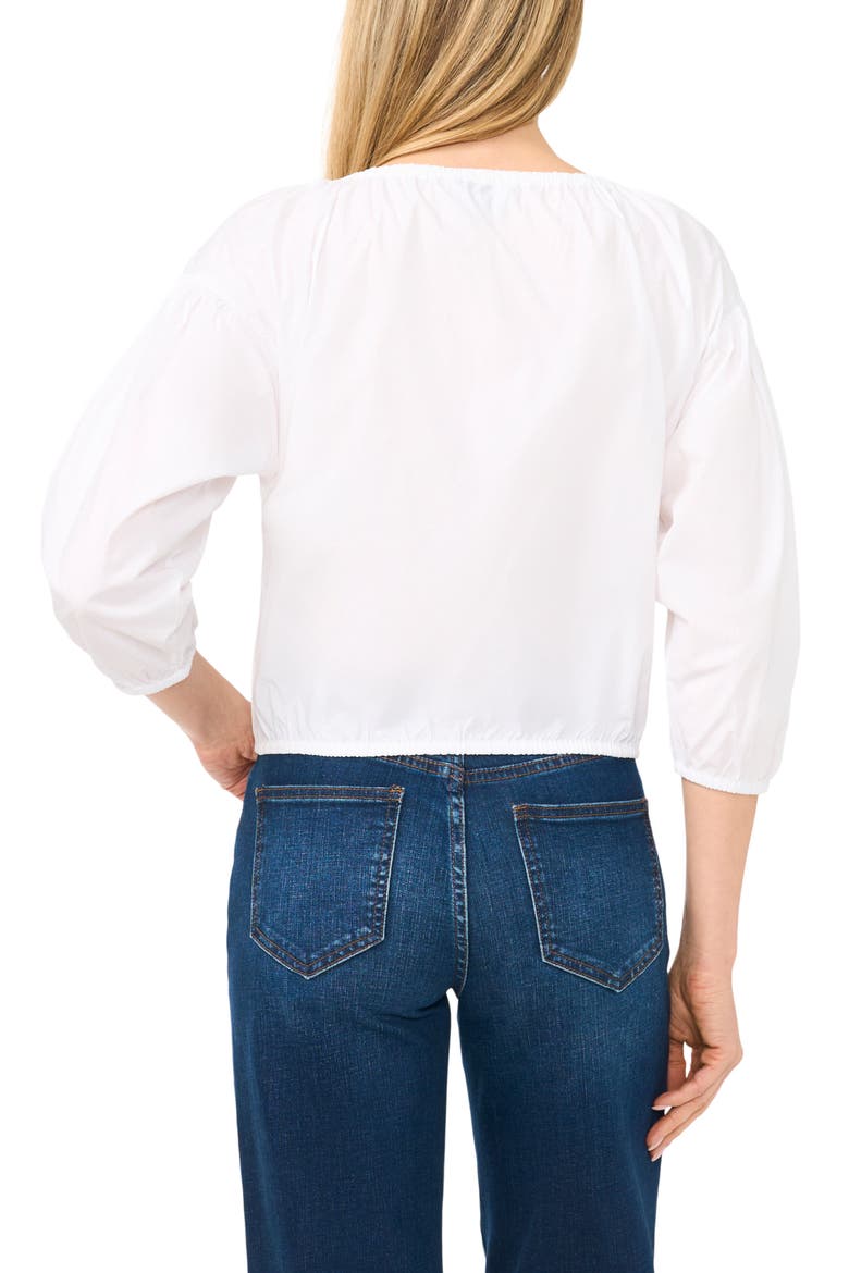 Drop Shoulder Split Neck Top, Alternate, color, ULTRA WHITE