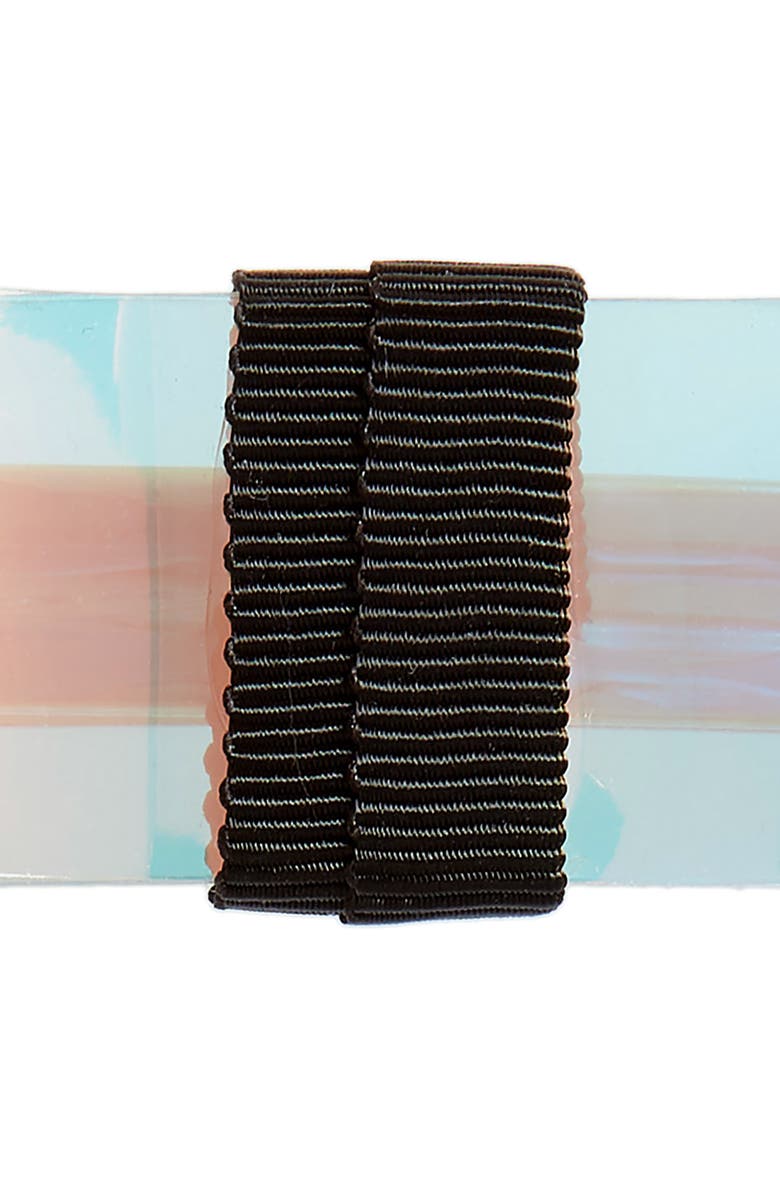 Cara Iridescent Bow Barrette, Alternate, color,