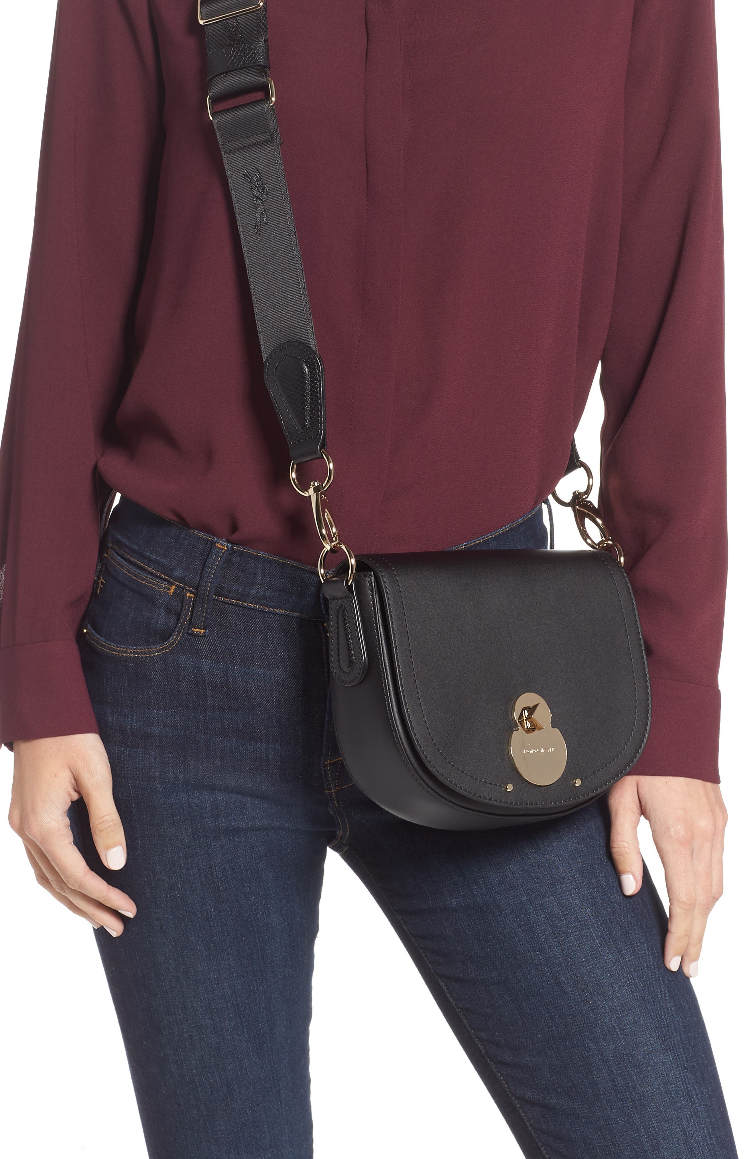 Longchamp Small Cavalcade Leather Crossbody Bag, Alternate, color, 