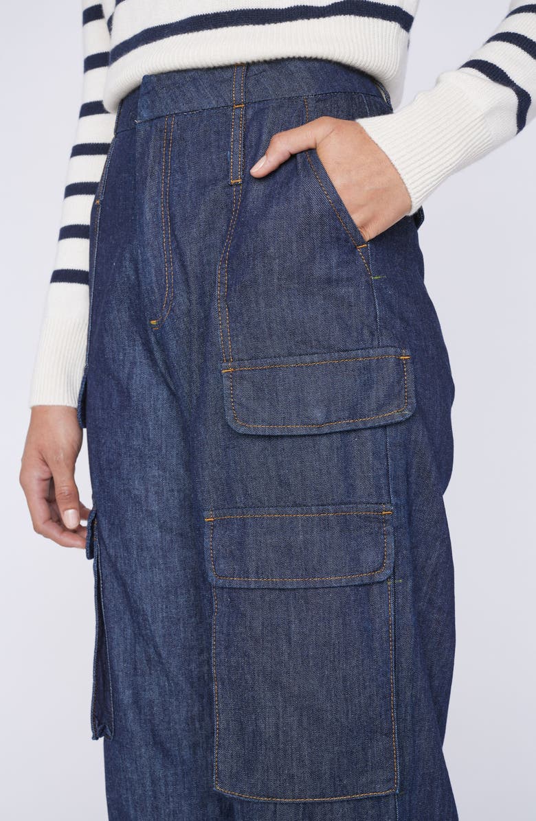 FRAME Relaxed High Waist Straight Leg Cargo Jeans, Alternate, color, 