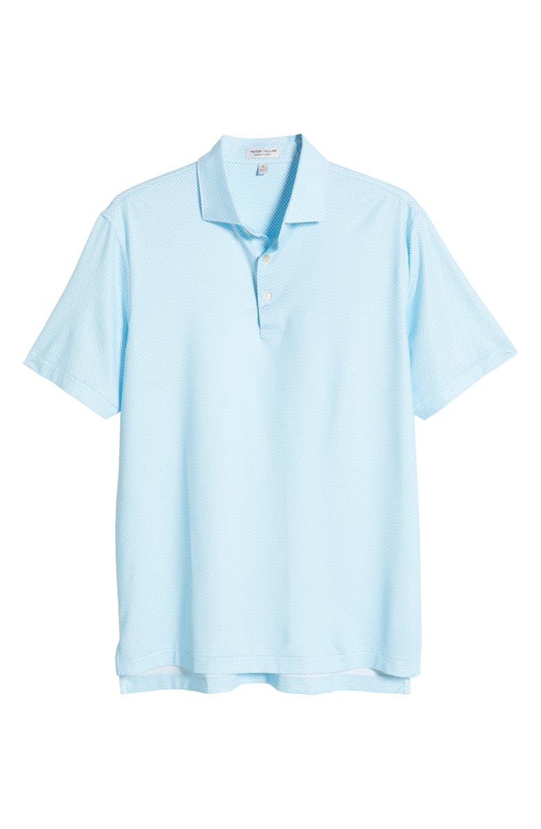 Peter Millar City of Oaks Performance Jersey Polo, Alternate, color, Blue/ White