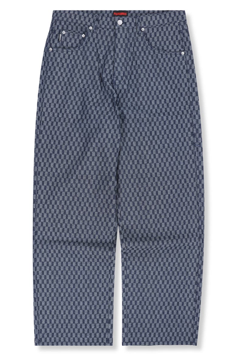 Formula Check Baggy Wide Leg Jeans, Alternate, color, INDIGO CHECKER