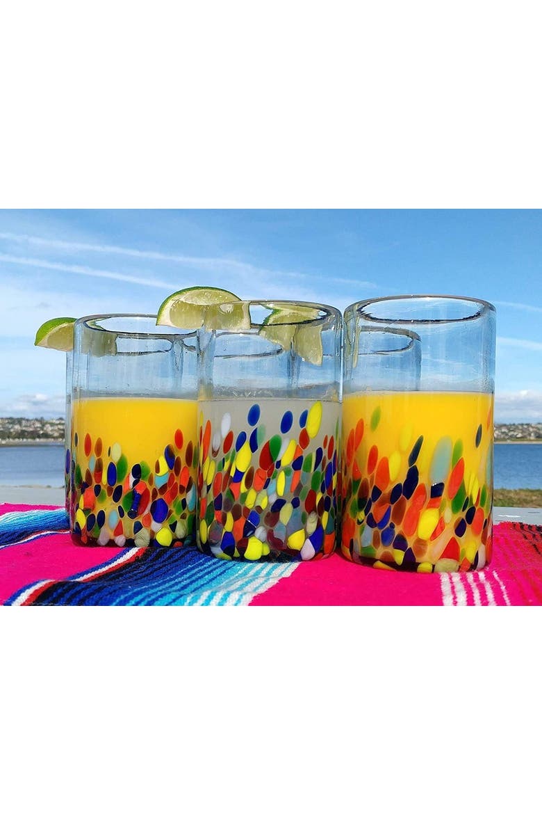 Confetti Carmen Design Drinking Glasses - Set of 6, Alternate, color, Confetti