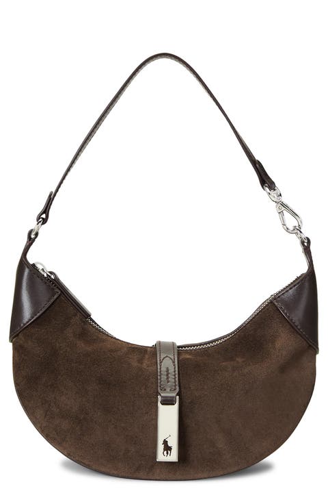 Polo ID Mini Suede & Leather Shoulder Bag
