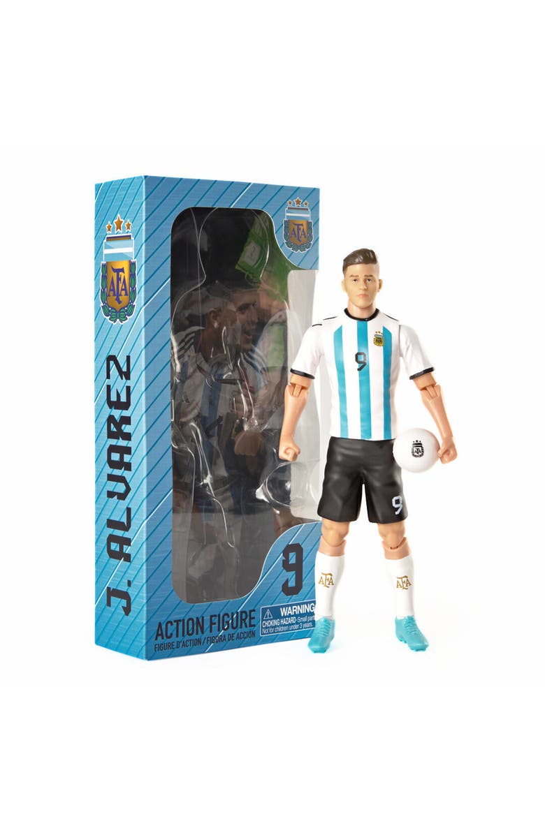 Banbo Toys SOCKERS Argentina AFA Julian Alvarez 8" Collectible Soccer Action Figure, Main, color, Blue