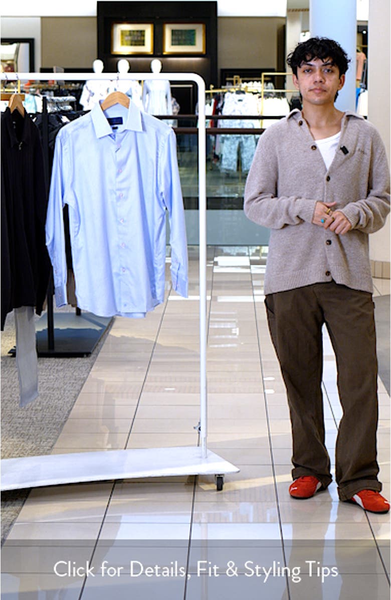 Trim Fit Cotton Twill Dress Shirt, sales video thumbnail