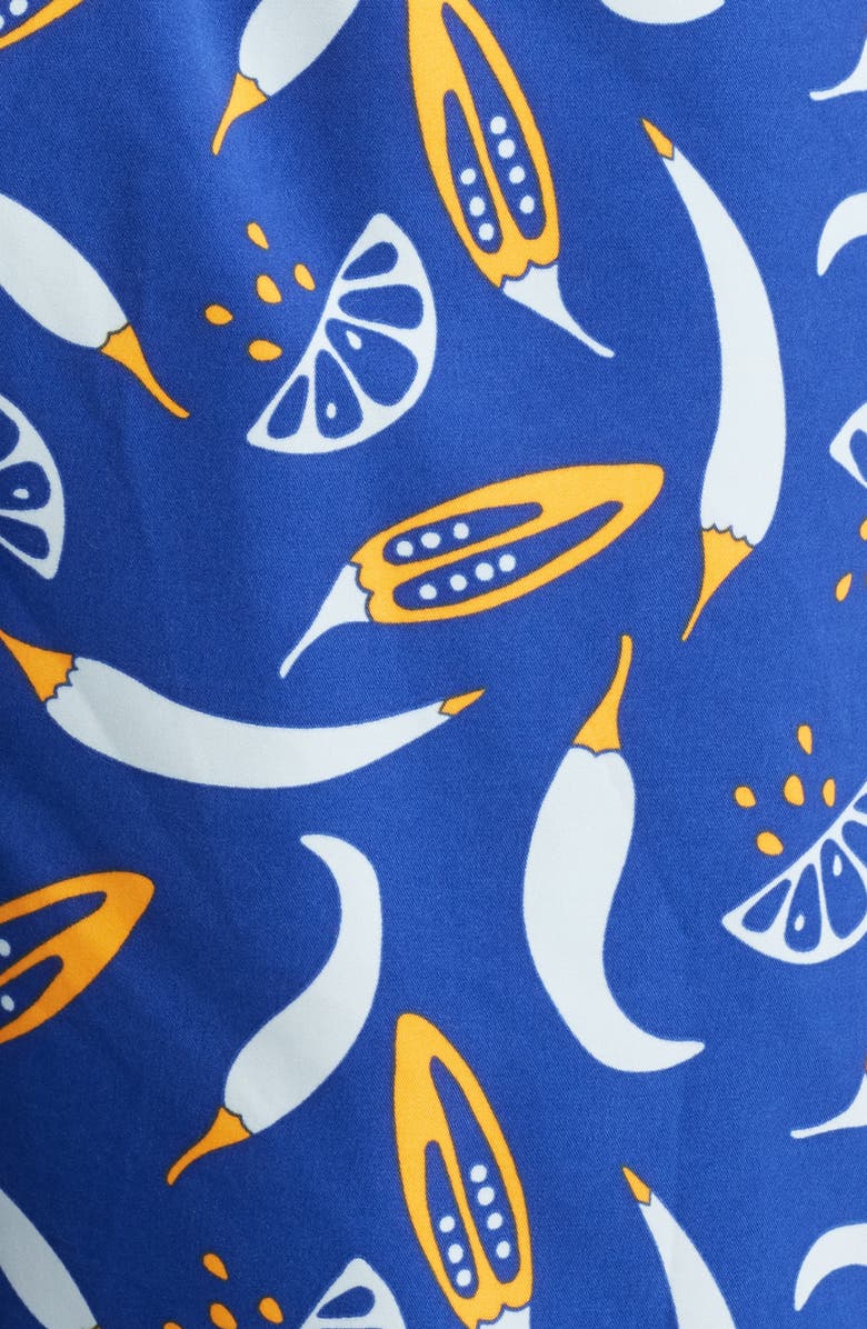 Tom & Teddy Chilli Swim Trunks, Alternate, color, Blue & Orange