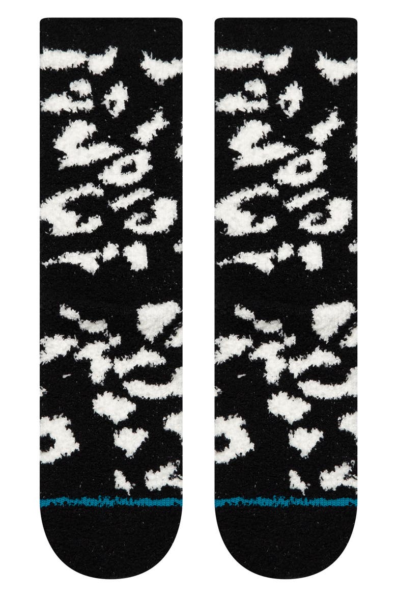 Purrfect Stretch Crew Socks, Alternate, color, BLACK