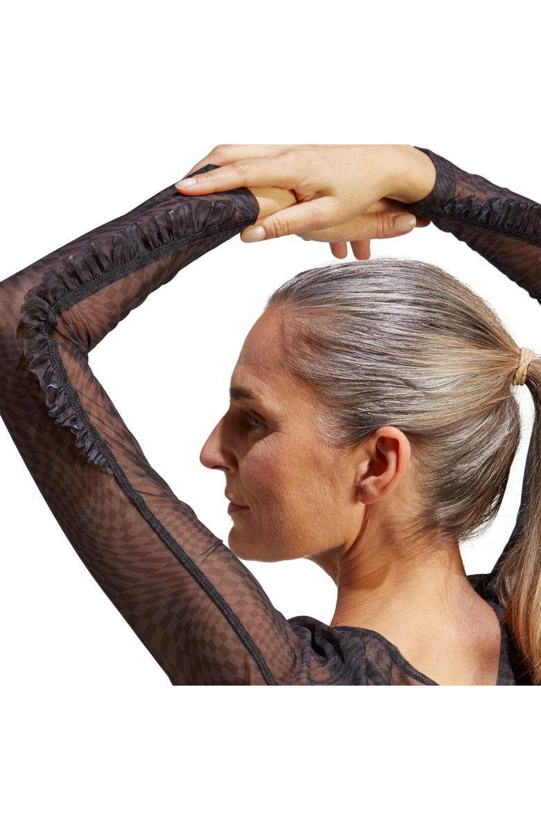 adidas Print Clash Long Sleeve Yoga Shirt, Alternate, color, 