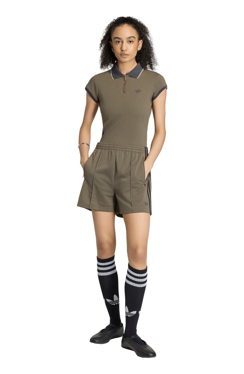 adidas Originals Pintuck Recycled Polyester Shorts, Alternate, color, Branch/ Utility Black