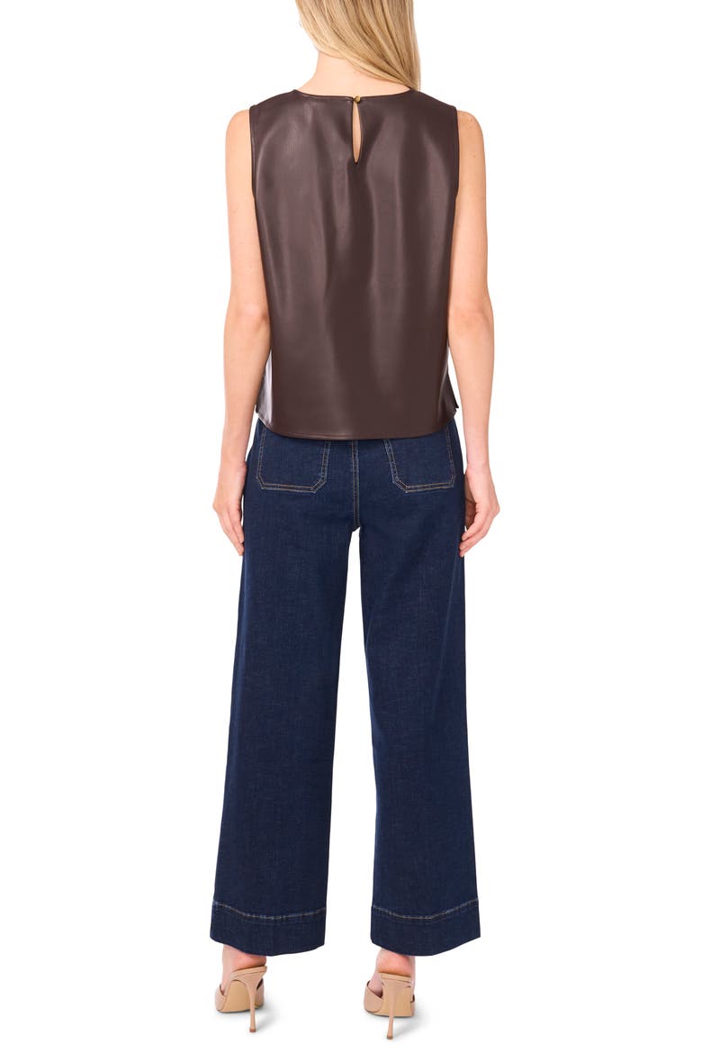 Faux Leather Tank, Alternate, color, CHOCOLATE