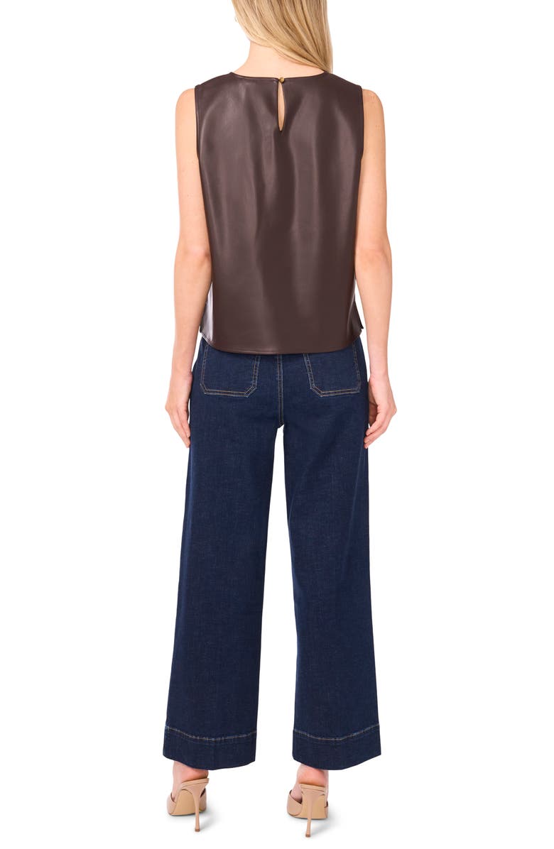 Vince Camuto Faux Leather Tank, Alternate, color, Chocolate